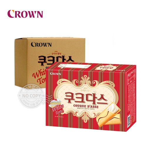 크라운 쿠크다스 화이트 토르테 128g 20개입 박스  (과자/껌/스낵류)