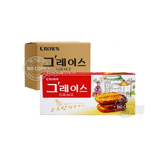 크라운 그레이스 과자 85g 24개입 박스  (과자/껌/스낵류)