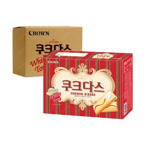 크라운 쿠크다스 화이트 토르테 289g 12개입 박스  (과자/껌/스낵류)