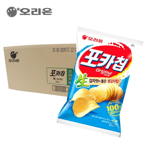 오리온 포카칩 오리지날 66g 20개입 [박스]  (과자/껌/스낵류)