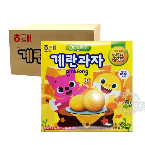 해태 계란과자 핑크퐁 45g 20개입 [박스]  (과자/껌/스낵류)