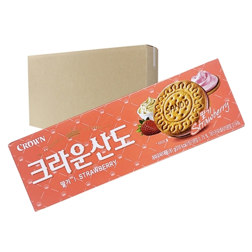 크라운 산도 딸기 61g 24개입 [박스]  (과자/껌/스낵류)