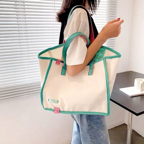 레네 여성 직장인 대학생 데일리 캔버스 에코백 숄더백 가방 8395  (숄더백)