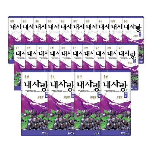 웅진 내사랑 포도 드링크 185ml 24팩  (과즙음료)