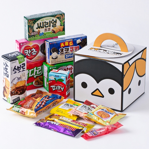 귀여운 동물손잡이 종합선물 과자상자 14종  (과자/껌/스낵류)