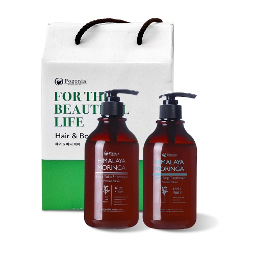 포고니아 히말라야 튤립 샴푸 500ml 1개+트리트먼트 500ml 1개  (샤워/바디워시)