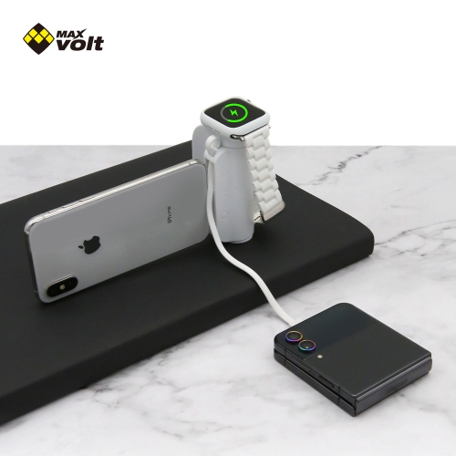 [맥스볼트] B1 스마트워치 무선충전 겸용 도킹형 보조배터리 4500mAh (옵션별)  (충전기/젠더/보조배터리)
