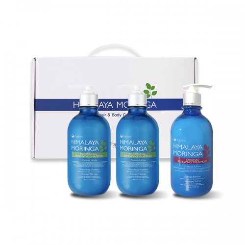 [포고니아] 히말라야 모링가 샴푸500ml 2개+트리트먼트 500ml 1개  (샴푸/린스/트리트먼트)