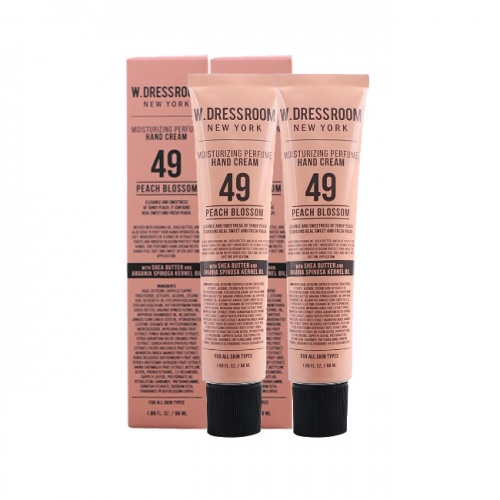 더블유드레스룸 핸드크림 50ml (NO.49 피치블러썸)  X 2개  (바디로션/크림/핸드/풋케어)