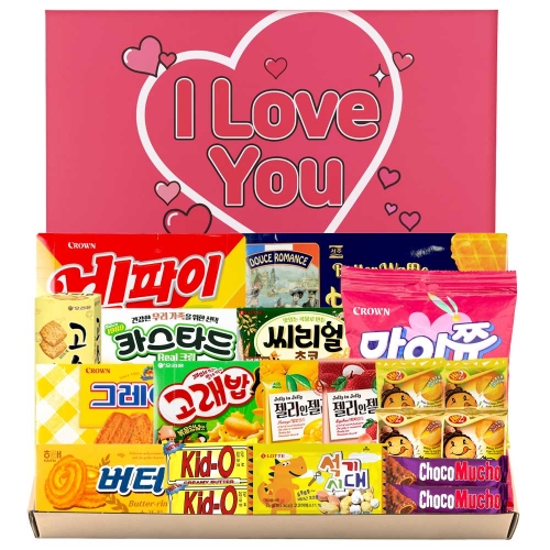 유치원 어린이집 학교 과자 간식 알러뷰 핑크 선물세트 (심플)  (과자/껌/스낵류)