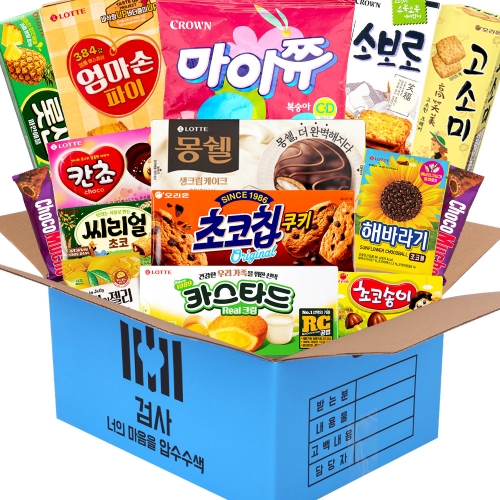 유치원 어린이집 학교 과자 간식 검찰박스 (심플)  (과자/껌/스낵류)