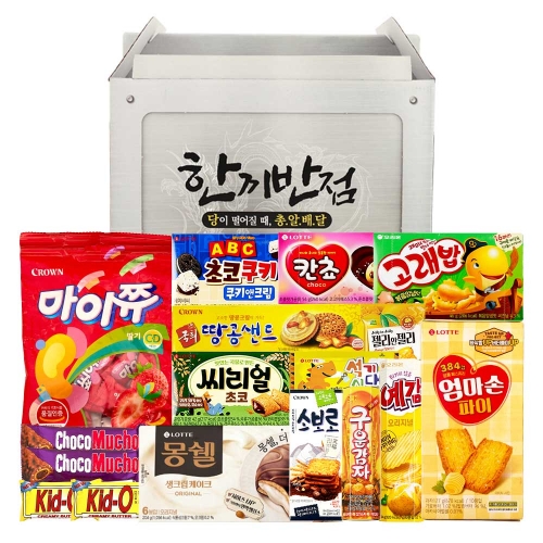 유치원 어린이집 학교 과자 간식 철가방 선물세트 (심플)  (과자/껌/스낵류)