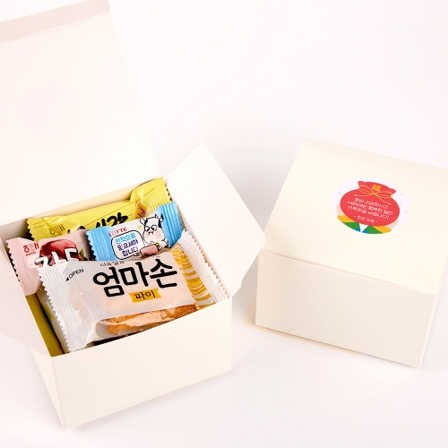 유치원 어린이집 학교 과자 간식 답례품 간식 세트 D-2 (흰색)  (과자/껌/스낵류)