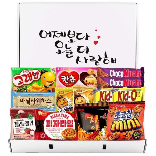 유치원 어린이집 학교 과자 간식 오늘더사랑해 선물세트 (심플)  (과자/껌/스낵류)