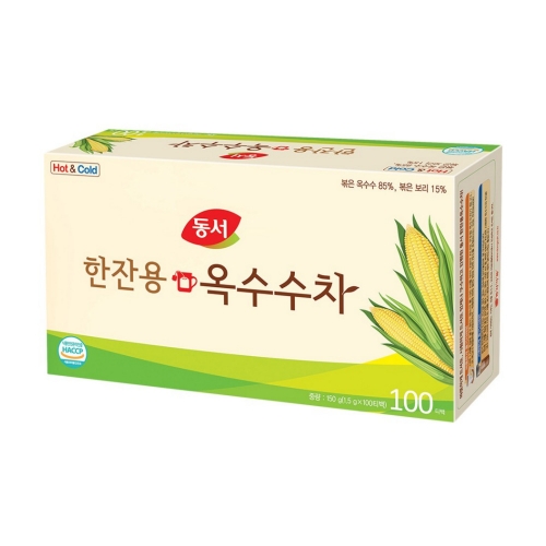 동서한잔용 옥수수차 1.5gX100T(옥수수85프로,  보리 15프로)  (차/티백/코코아)