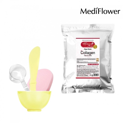 [메디플라워] 콜라겐 모델링팩 500g + 팩도구 4종세트  (마사지/마스크/팩)
