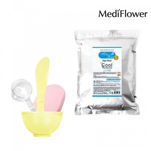 [메디플라워] 쿨 모델링팩 500g + 팩도구 4종세트  (마사지/마스크/팩)