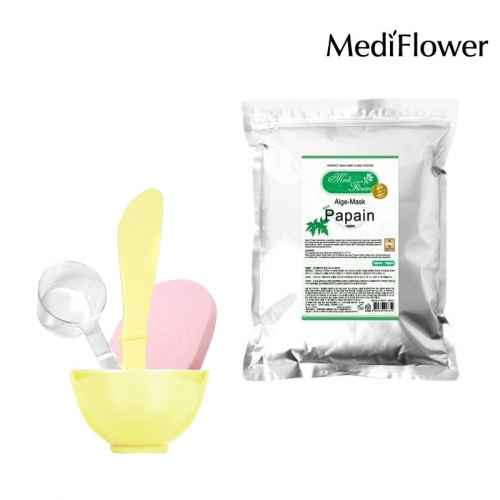 [메디플라워] 파파인 모델링팩 500g + 팩도구 4종세트  (마사지/마스크/팩)