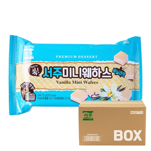 서주 미니 웨하스 바닐라 70g 20입  (과자/껌/스낵류)