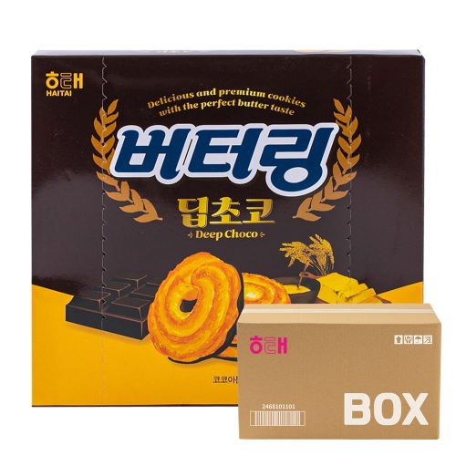해태 버터링 딥초코 155g 10입  (과자/껌/스낵류)