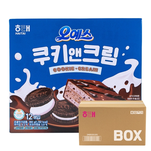 해태 오예스 쿠키앤크림 360g 10입  (과자/껌/스낵류)