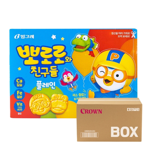 크라운 뽀로로 플레인 65g 20입  (과자/껌/스낵류)