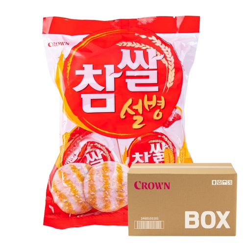 크라운 참쌀 설병 128g 20입  (과자/껌/스낵류)