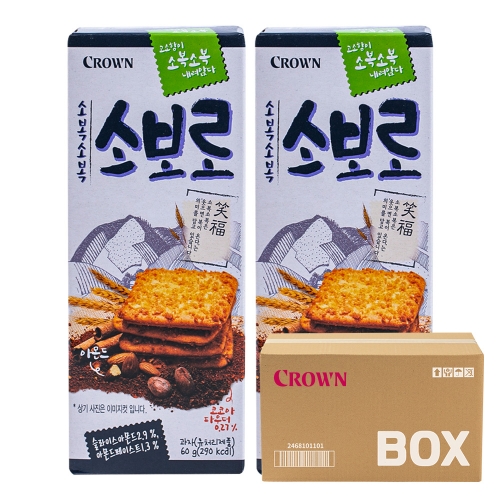 크라운 소복소복 소보로 60g 24입  (과자/껌/스낵류)