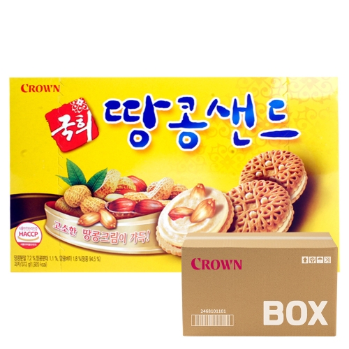 크라운 국희 땅콩샌드 372g 12입  (과자/껌/스낵류)
