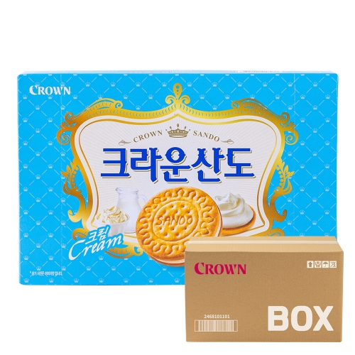 크라운 산도 크림 323g 8입  (과자/껌/스낵류)