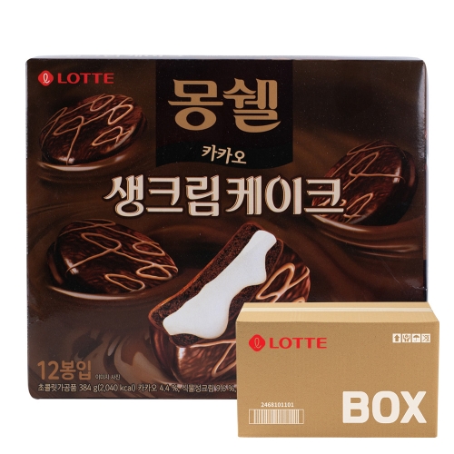 롯데 몽쉘 생크림 카카오 대 384g 8입  (과자/껌/스낵류)