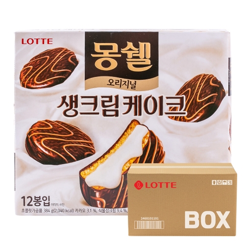 롯데 몽쉘 생크림 오리지널 대 384g 8입  (과자/껌/스낵류)