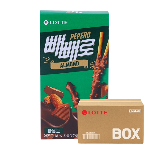 롯데 빼빼로 아몬드 37g 40입  (과자/껌/스낵류)