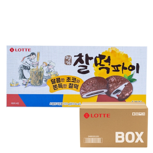 롯데 명가 찰떡파이 210g 12입  (과자/껌/스낵류)