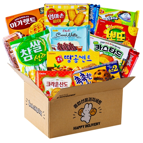 해피 딜리버리 종합 과자 선물박스 1호  (과자/껌/스낵류)