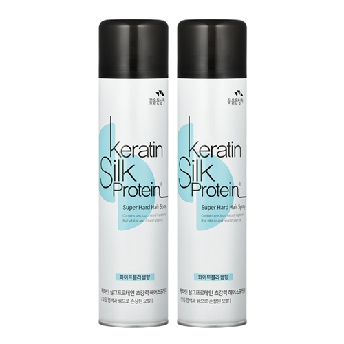 꽃을든남자 케라틴 실크프로테인 초강력 헤어스프레이 화이트블라썸향 300ml x 2개   (헤어스타일링/헤어영양제)