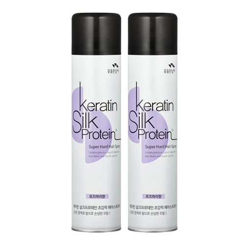 꽃을든남자 케라틴 실크프로테인 초강력 헤어스프레이 로즈마리향 300ml x 2개   (헤어스타일링/헤어영양제)
