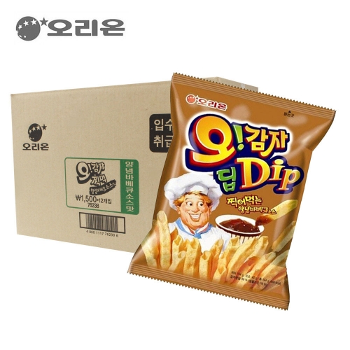 오리온 박스 오감자딥 양념바베큐 75g 16입 과자 간식  (과자/껌/스낵류)