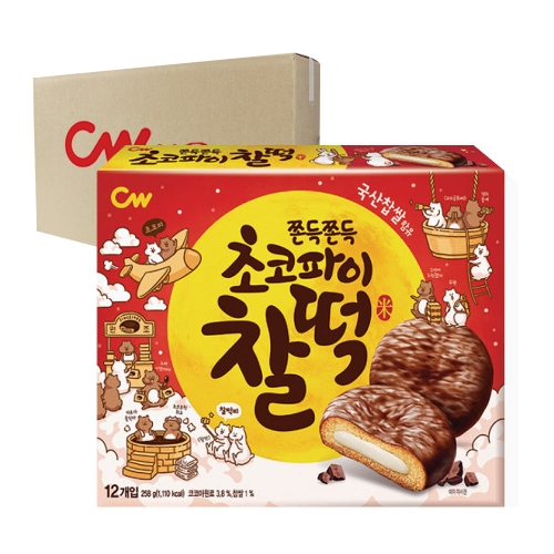 청우 찰떡초코파이 258g 10개입 [박스]  (과자/껌/스낵류)