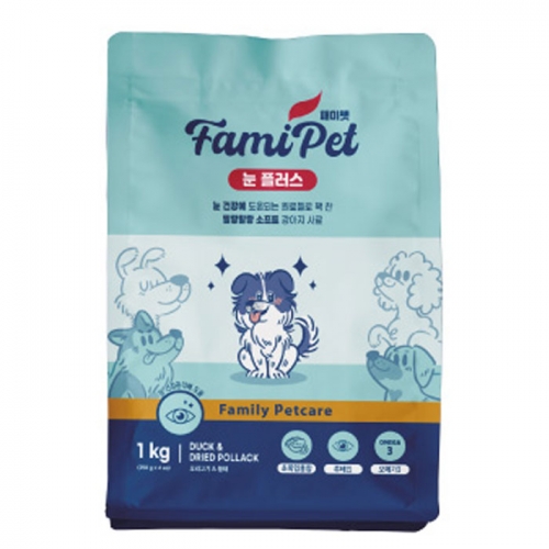 [패미펫] 눈 플러스 강아지 사료 1kg  (애견사료)