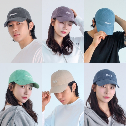 [NIVADA] 니바다 피그먼트 워싱 코튼 볼캡 남녀공용 NVD7001 6종중 택1  (모자)