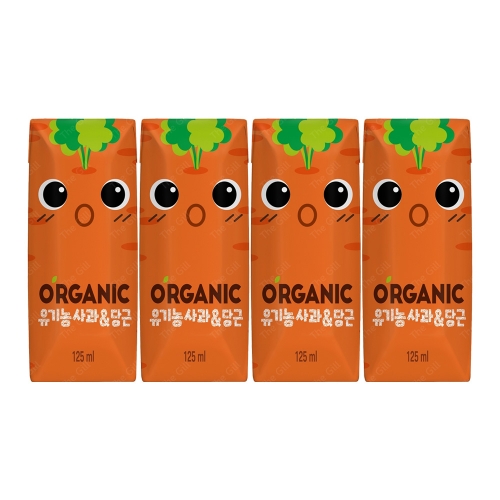 오가닉유기농 어린이음료 유아음료 크니 125ml 4팩  (과즙음료)