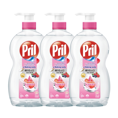 프릴 베이킹소다 와일드베리 용기 700ml x 3개  (주방세제)