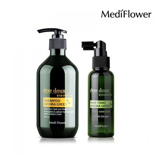 메디플라워 에트투스 아로마 그린 탈모 샴푸 500ml + 헤어토닉 100ml  (샴푸/린스/트리트먼트)