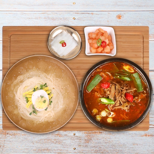 [냉면전문점]부산밀면10인분+냉면육수10봉+육개장600g 2봉  (탕류/즉석국/찌게)