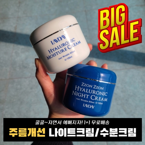 레이데이 히알루로닉 쫀쫀 나이트크림 촉촉 수분크림 1+1 택1  (크림/아이크림)