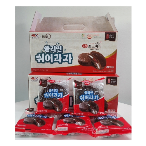 달인 케이크왕중왕 문식품 수제 초코파이 10봉세트  (빵/케익/밀가루가공식품)