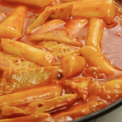 사계절 떡볶이 밀키트 매운맛 밀떡 430g  (튀김류/어묵류)