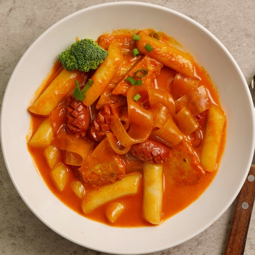 사계절 떡볶이 밀키트 로제 매콤한맛 쌀떡 630g  (튀김류/어묵류)