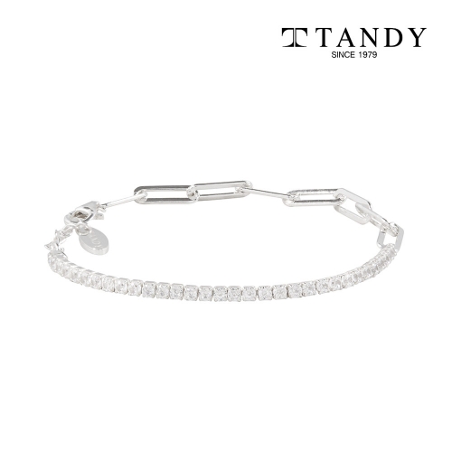 [TANDY] 탠디 실버925 여성용 클립 체인 테니스 팔찌 TDB502  (쥬얼리)